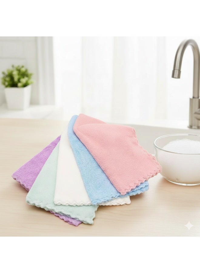 Premium Microfiber Kitchen Towel Set - 6 Pack Multipurpose Dish Cloths for Cleaning, Drying & Polishing - Ultra Absorbent, Lint-Free & Scratch-Resistant - 30x30cm - Assorted Pastel Colors - Image 1